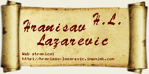 Hranisav Lazarević vizit kartica